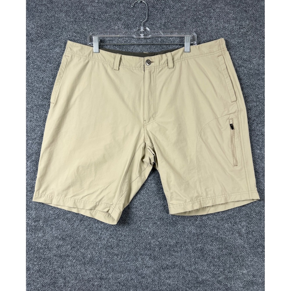 Patagonia Hiking Shorts Men 40x10 Beige Stretch Technical Outdoor Quandary